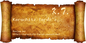 Kerschitz Teréz névjegykártya